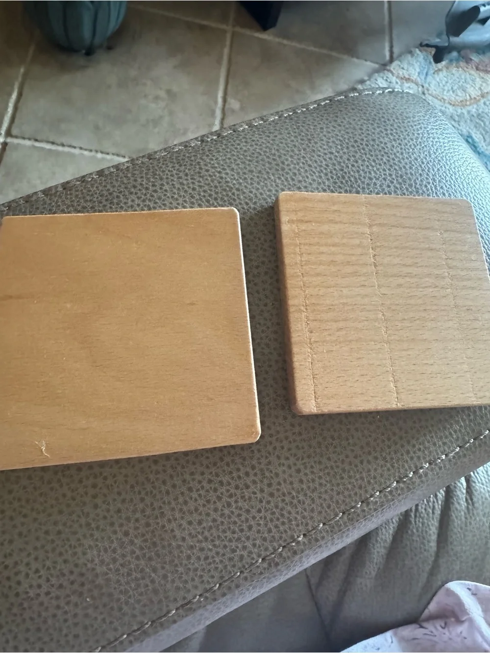 Budweiser Natural Wood Coaster with Brown Engraving